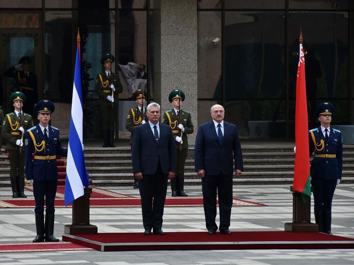  Díaz-Canel und Lukaschenko, ein Treffen zwischen Freunden