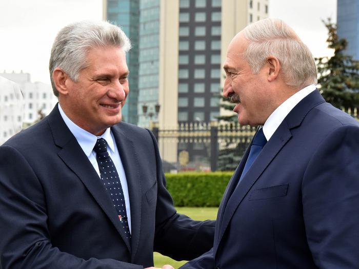  Díaz-Canel und Lukaschenko, ein Treffen zwischen Freunden