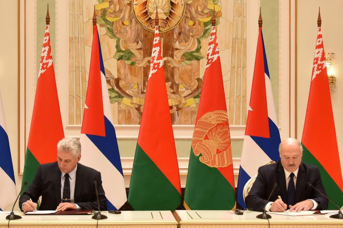  Díaz-Canel und Lukaschenko, ein Treffen zwischen Freunden