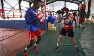In der Nationalen Boxschule Holveín Quesada trainieren Kubaner und Kasachen.